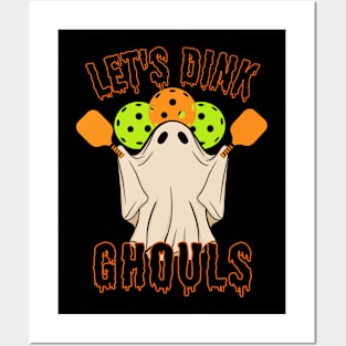 Pickleball Halloween Let's Dink Ghouls Posters and Art
